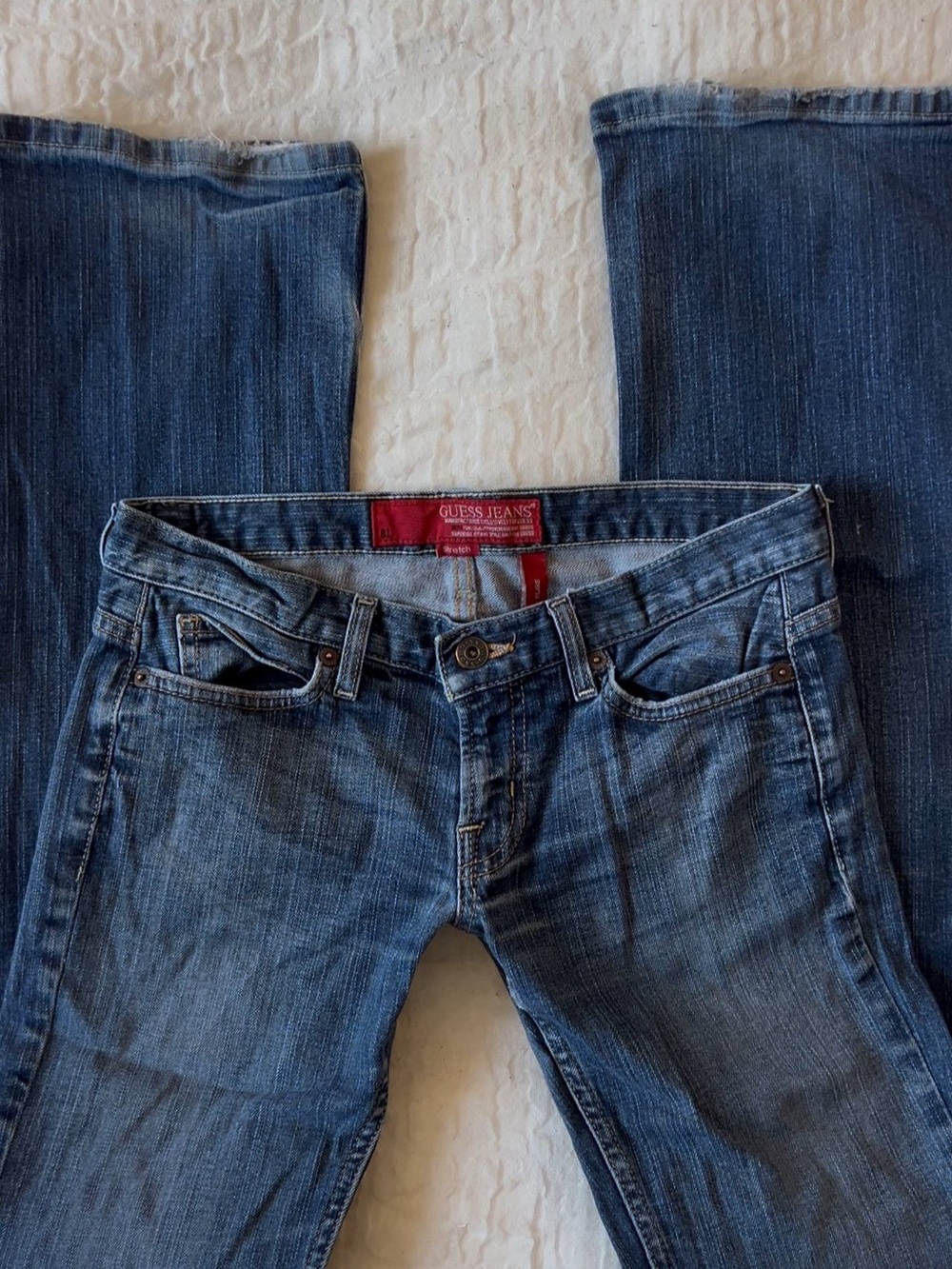 Y2k Guess Women's Blue Boot Cut Jeans